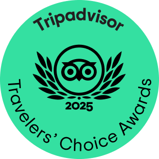 Logo verde di TripAdvisor 2025, simbolo di eccellenza e avventura.